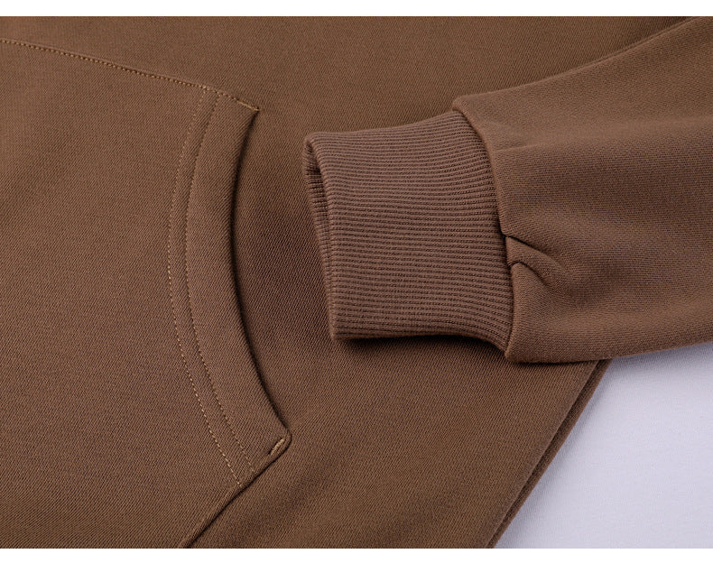 Heavyweight Drop Shoulder Streetwear Knitted Wireless Oversized Drop Shoulder High Quality Custom Embroidered Hoodies