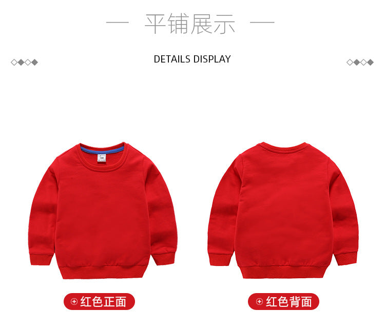 100% Cotton Custom Blank Pullover Round Neck Streetwear High Quality Multicolored Children's Hoodies Wholesale