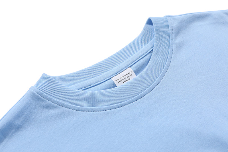 Drop Shoulder Loose High Quality Pure Color Short Sleeve Custom Heavyweight 100%Cotton Streetwear Screen Print Fashion T-shirts