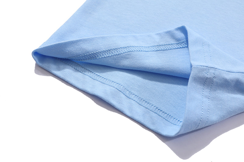 Drop Shoulder Loose High Quality Pure Color Short Sleeve Custom Heavyweight 100%Cotton Streetwear Screen Print Fashion T-shirts