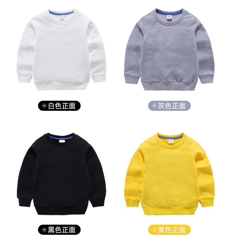 100% Cotton Custom Blank Pullover Round Neck Streetwear High Quality Multicolored Children's Hoodies Wholesale