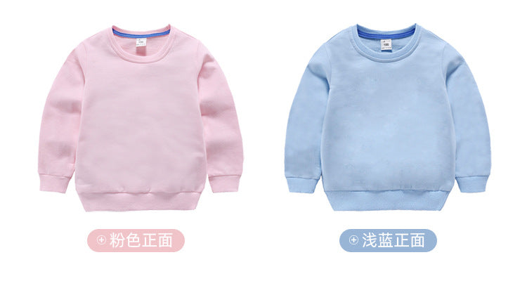 100% Cotton Custom Blank Pullover Round Neck Streetwear High Quality Multicolored Children's Hoodies Wholesale