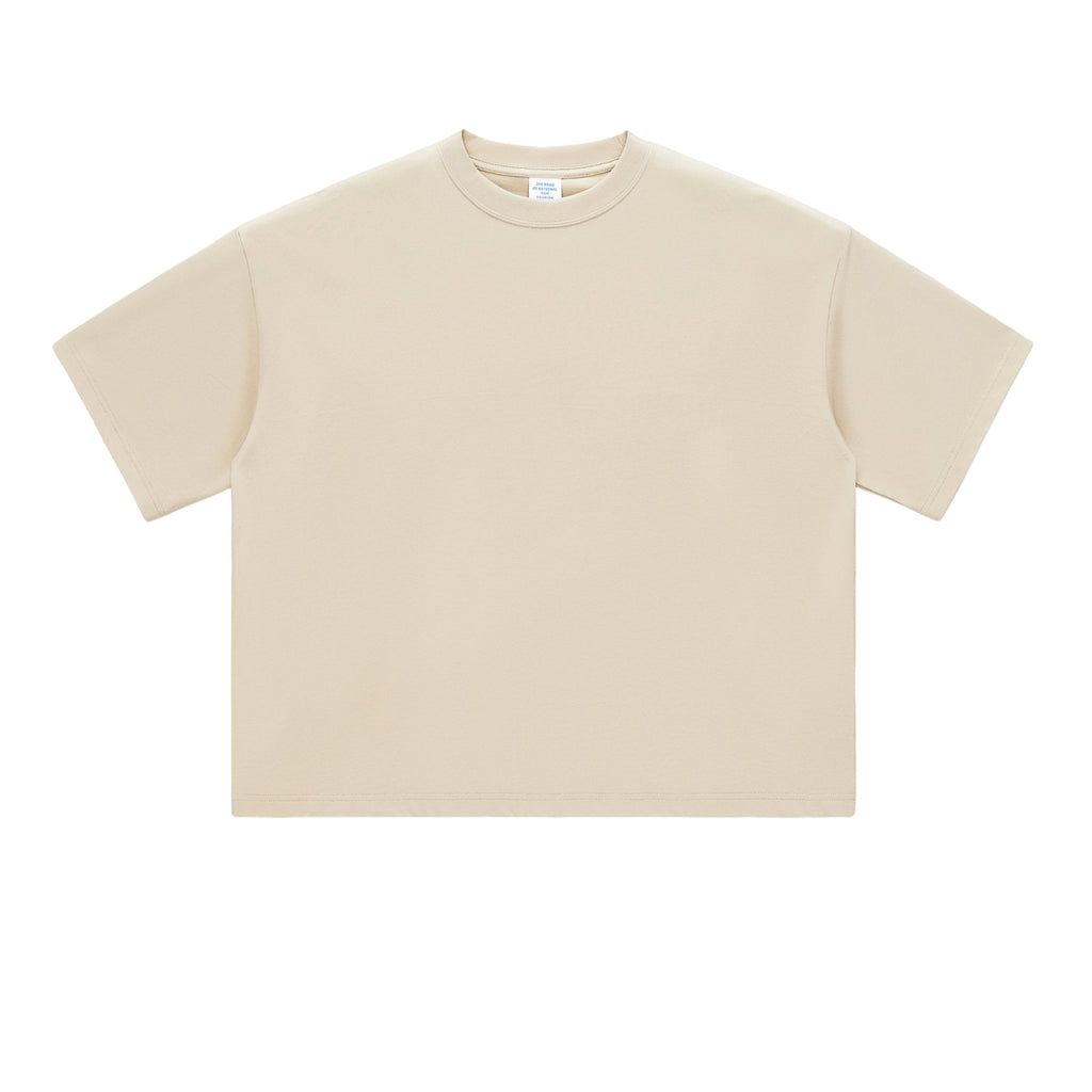 Boxy t Shirts Loose Fashionable Short Style High Quality Custom Pure Color Round Neck Cotton t Shirtplain Tshirts for Printing