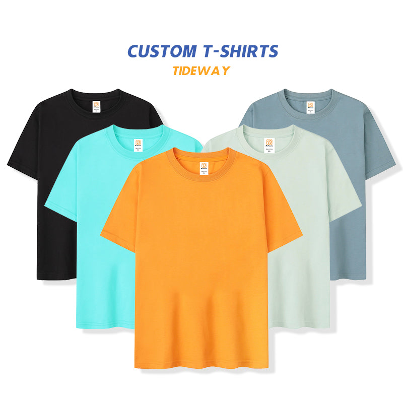 Wholesale Regular Fit Custom T-shirts logo Streetwear Pure Color Heavyweight 100%Cotton Drop Shoulder Personalized Children's T-shirt