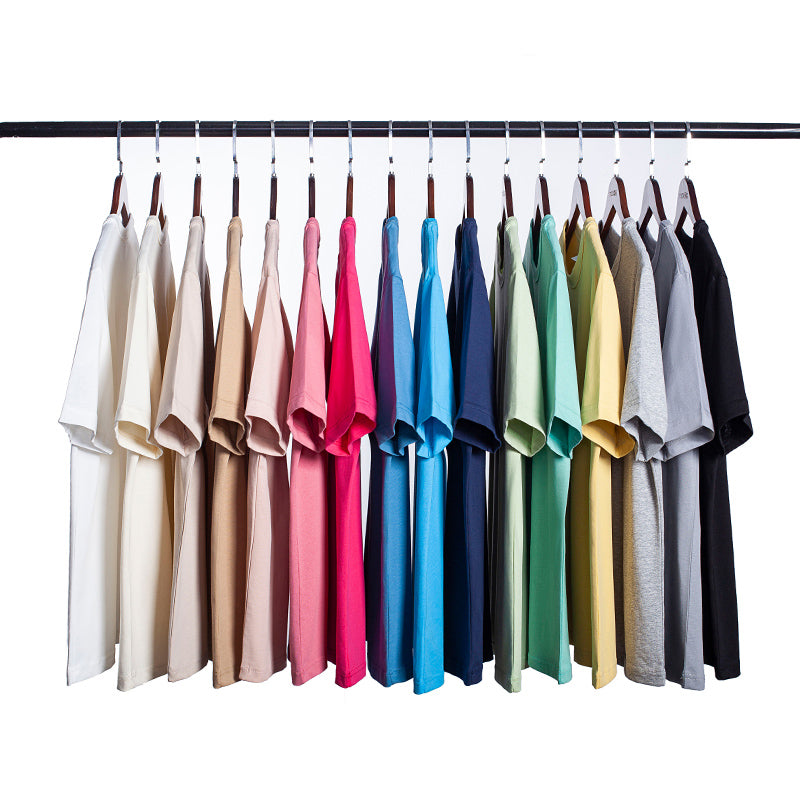 Multi Color Regular Fit Tshirt Custom Blank Streetwear Heavy Cotton O-neck Short Sleeve Heavyweight Heat Transfers for T-shirts