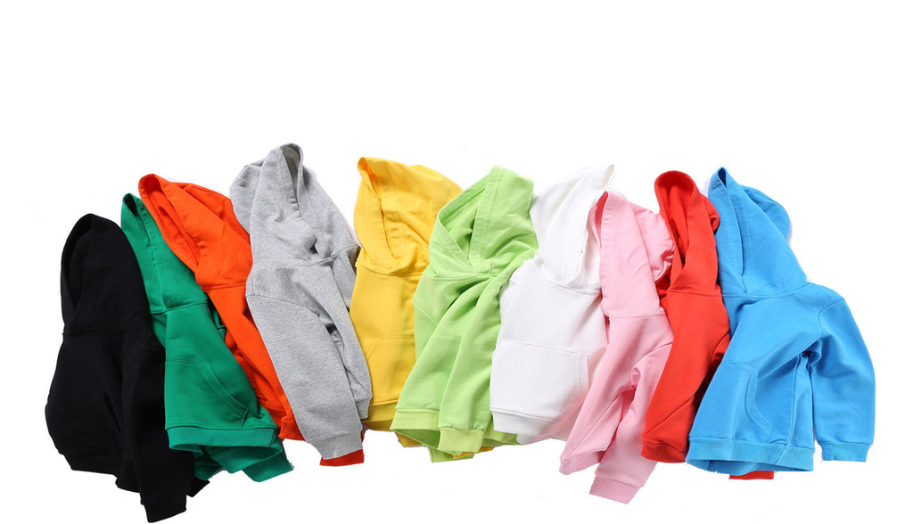 Custom logo Pure Color Baby Hoodies High Quality Wholesale Pullover Terry Heavyweight Soft Blank Winter Fashion Cheap Hoodie