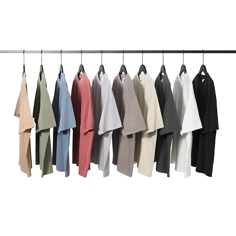 Vintage Short Sleeve 100% Cotton Heavyweight Custom Acid Wash Streetwear Blanks Loose Hip-hop Screen Print Fashion TShirt Design