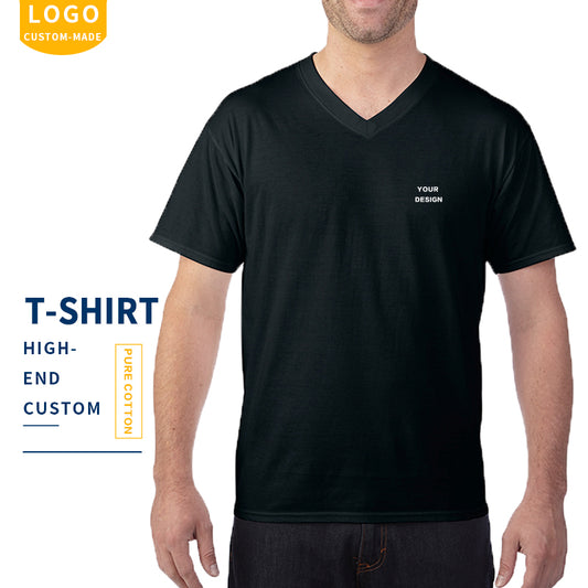 180G Heavyweight Custom Logo Blanks 100% Cotton High Quality Screen Print Short Sleeve Drop Shoulder Black t Shirt for Men
