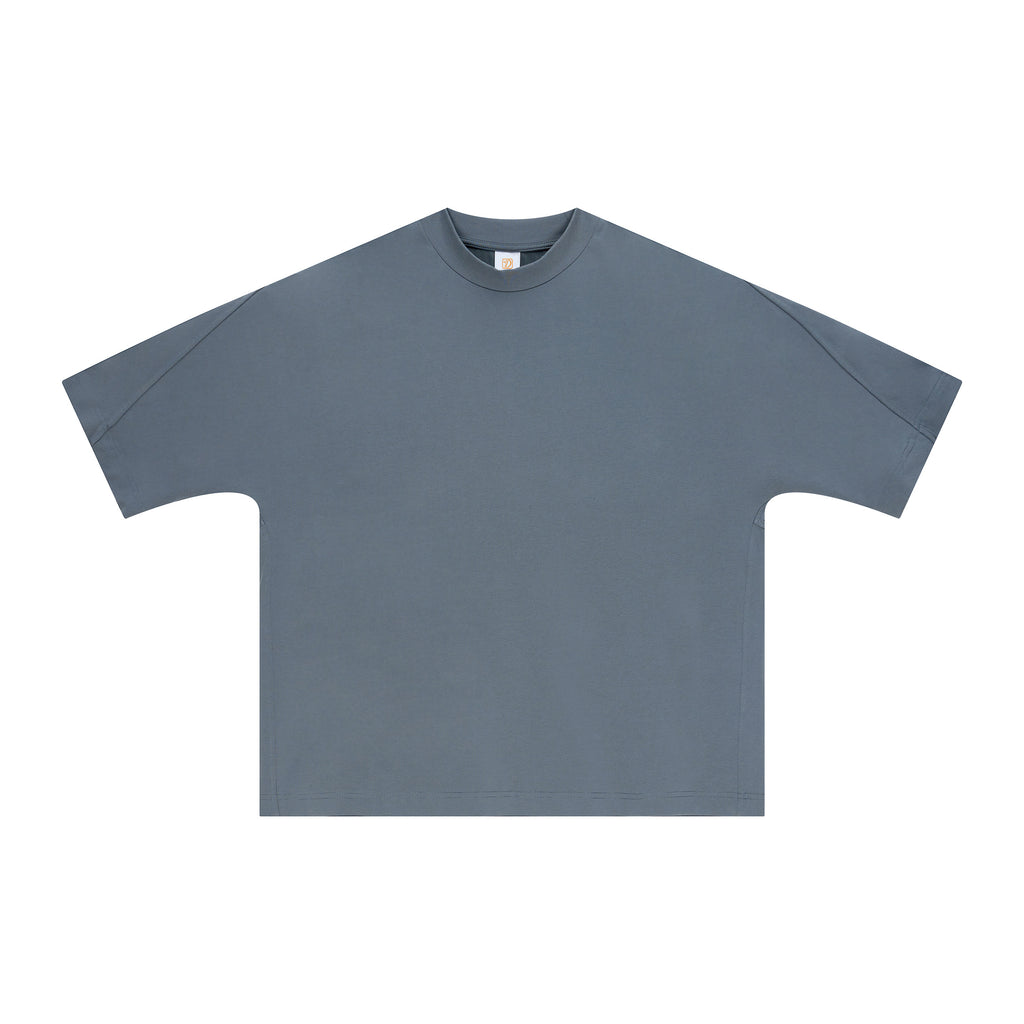 Streetwear Boxy Patchwork Tshirt 100% Cotton High Quality Customized Pure Color Fashion Casual Customized Men's T-shirts