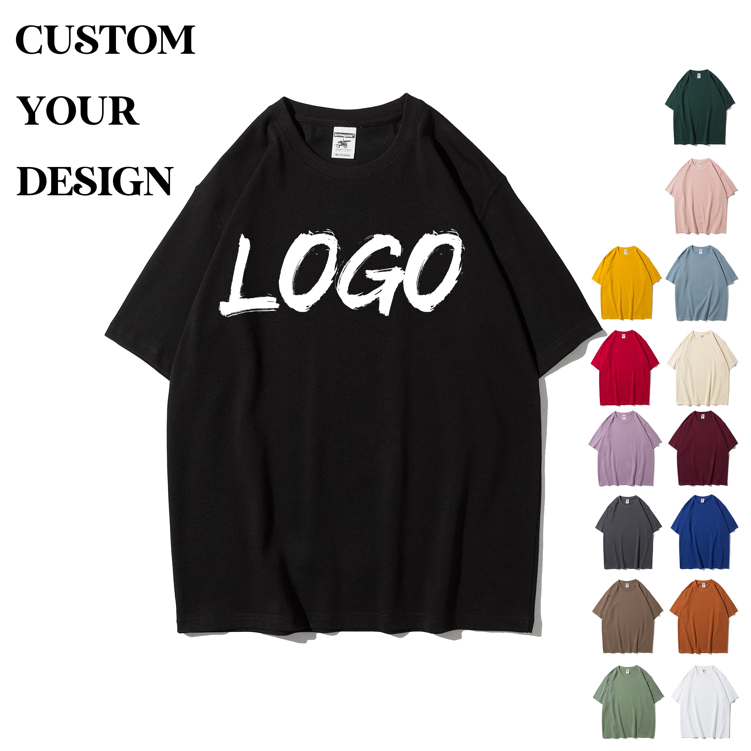 Heavyweight Tshirts 100% Cotton Custom Drop Shoulder High Quality 280g Blank Wholesale Puff Printing Plain t Shirt for Men