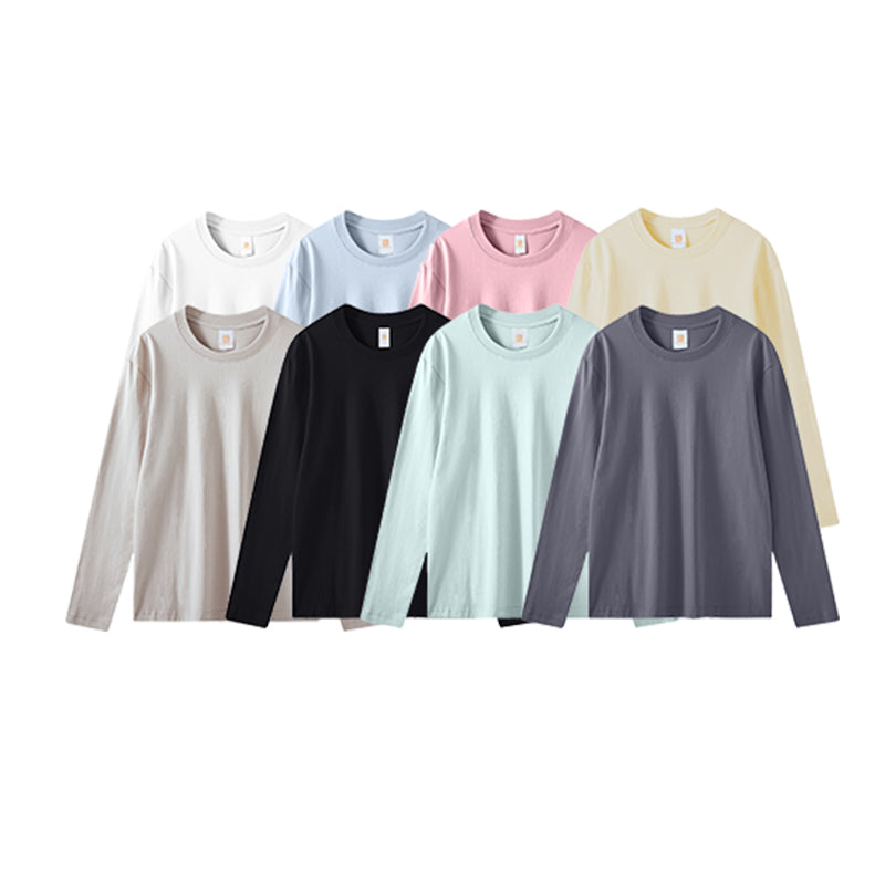 Vintage Custom T-shirt Streetwear Washed High Quality Casual Round Neck Long Sleeve Design Personalized T-shirt for Men