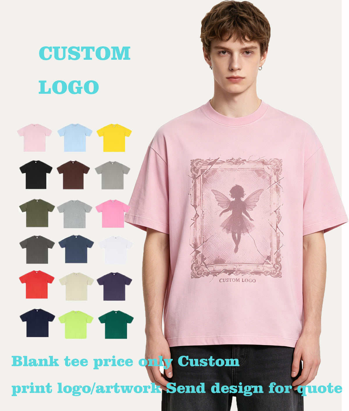 Oem Brand Customized t Shirts Low Shrinkage High Quality Pure Cotton Drop Shoulder Short Sleeved Personalized Retro Design