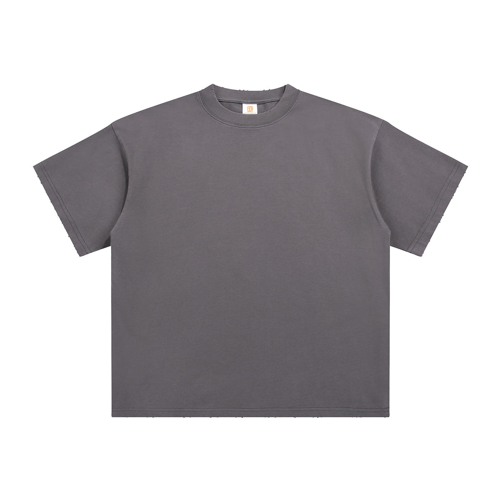 T-shirt Manufacturer High Quality Custom Design Summer Heavyweight Pure Color Wholesale Fashion Heavy Cotton Personalized Tshirt