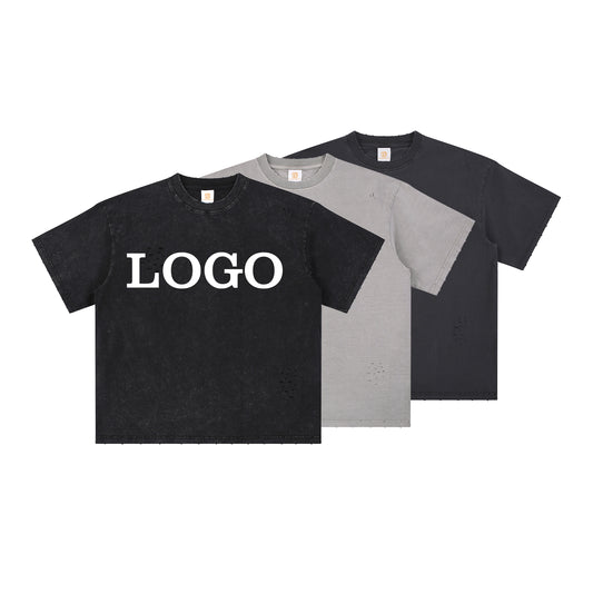 T-shirt Manufacturer Custom Puff Printing Heavy Cotton Blank 2026 Summer New Design Personalized Embroidery Plain t Shirt