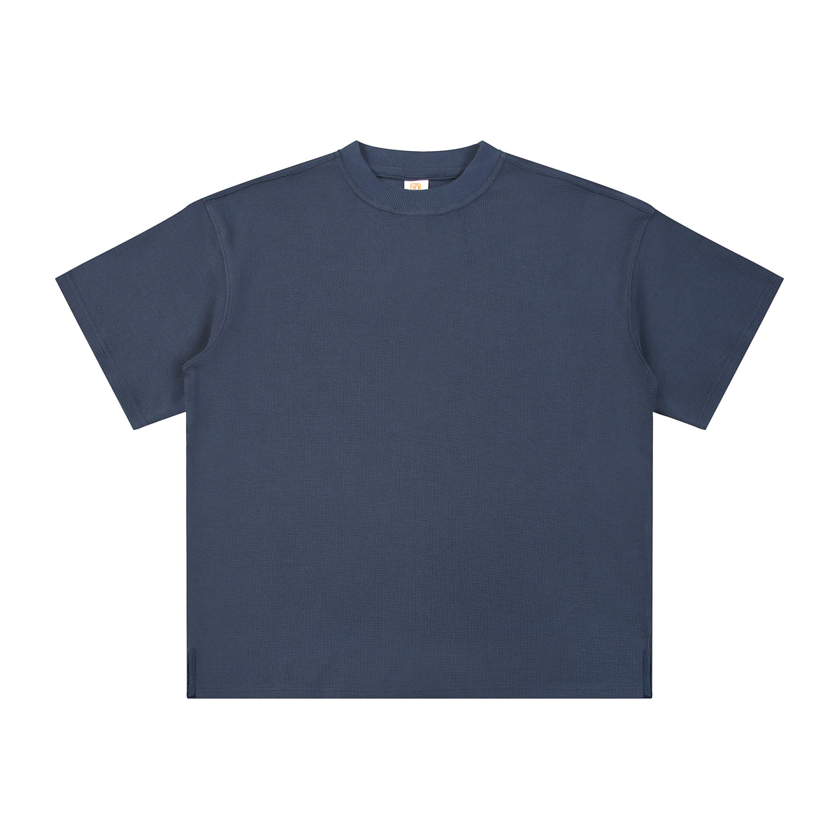 American Style Short Sleve Heavyweight Waffle Round Neck Slit Tshirt Men Tshirts High Quality T-shirt From a Trendy Brand