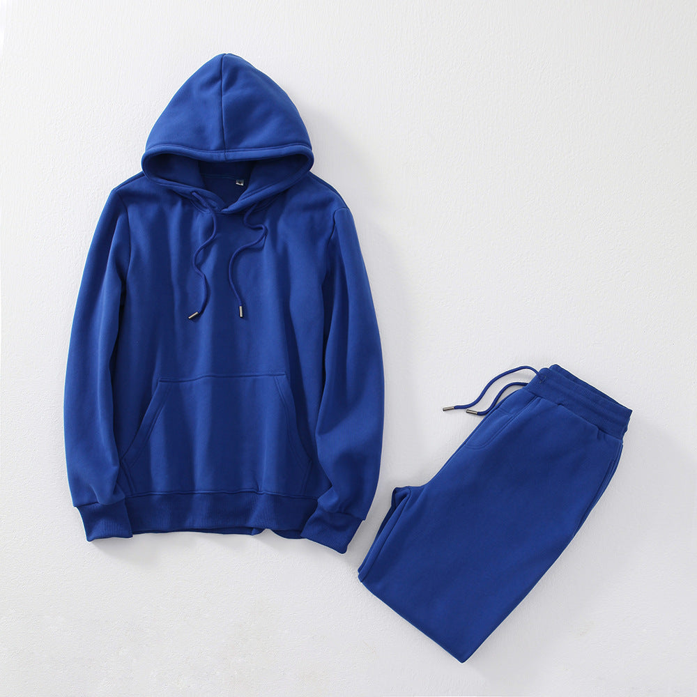 Manufacturer Hoodies Sweatpants and Hoodie Set High Quality Streetwear Blank Pure Color Custom Puff Printing Heavyweight Hoodie