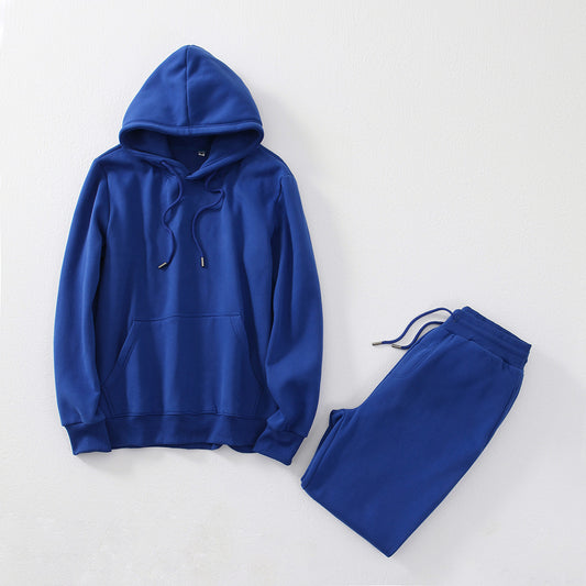 Manufacturer Hoodies Sweatpants and Hoodie Set High Quality Streetwear Blank Pure Color Custom Puff Printing Heavyweight Hoodie