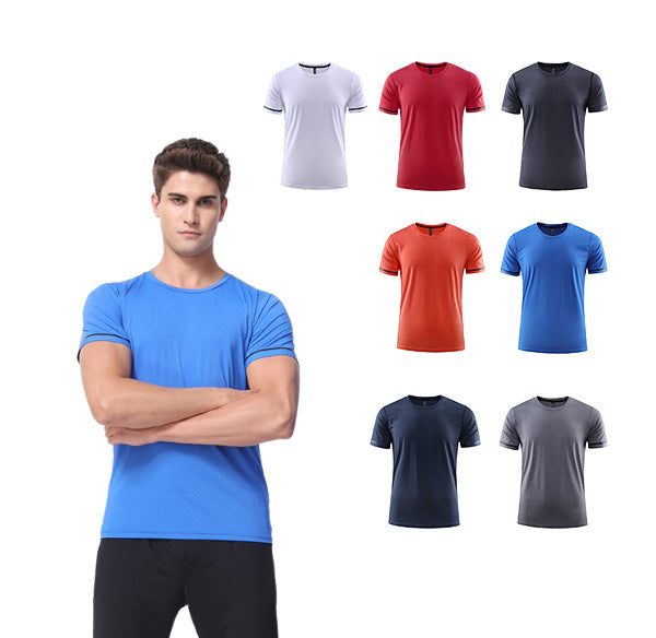 Men's T-shirts Plus Size Custom logo Round Neck Drop Shoulder Short Sleeve Quick-drying High Quality Heat Transfers for T-shirts