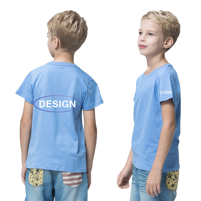 Heavy Cotton 170G Heavyweight Custom Blank Black Screen Printed High Quality Streetwear Children's T-shirt