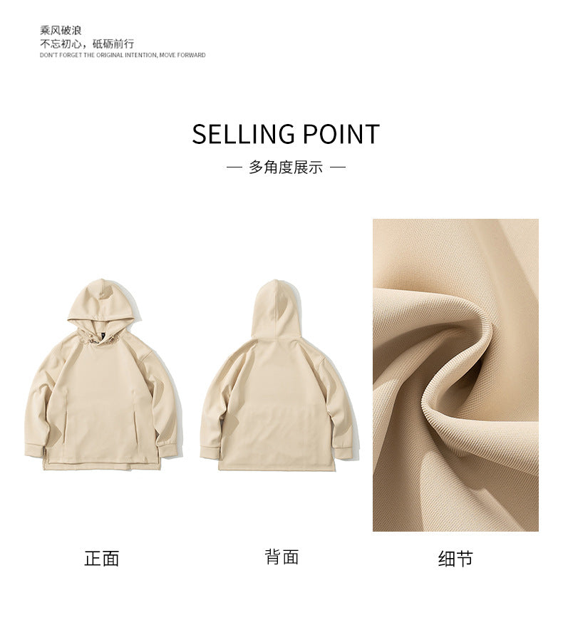 Plus Size Heavyweight Blank Hoodie Unisex High Quality Custom Puff Print Relaxed and Loose Fashion Thick Hoodies and Sweatshirts