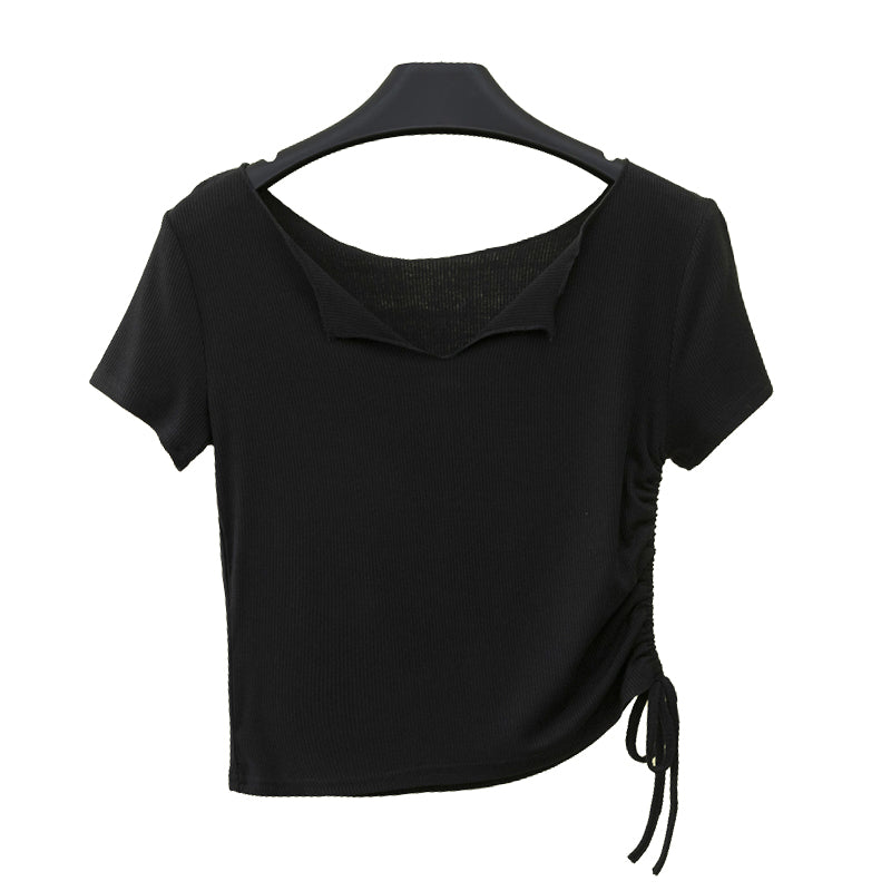 Streetwear High Quality Short Pure Color Short Sleeve Custom Heavyweight Screen Print Fashion t Shirt