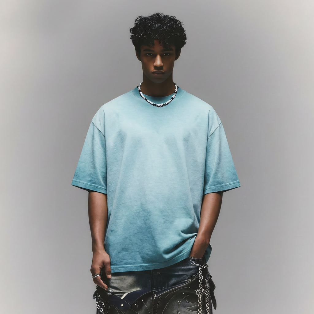 Men's T-shirts Drop Shoulder 2026 Summer New Design High Quality 100% Cotton Acid Wash Streetwear Vintage Wholesale T-shirts