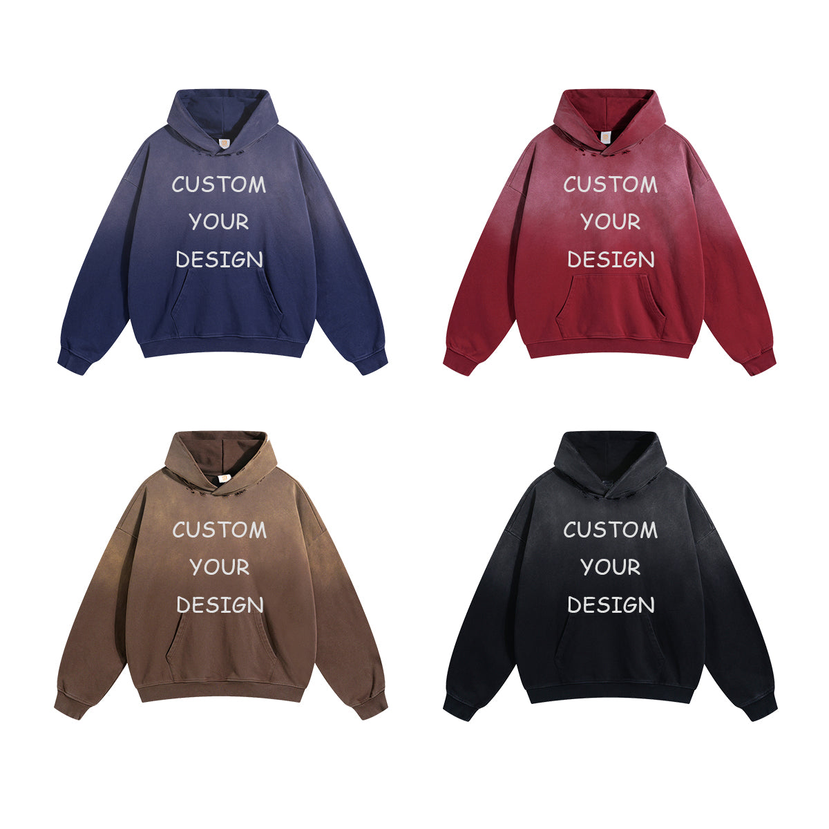 450G Heavyweight Drop Shoulder Custom Streetwear Blank Printed Thick Oversized Winter Fashion Hoodies & Sweatshirts