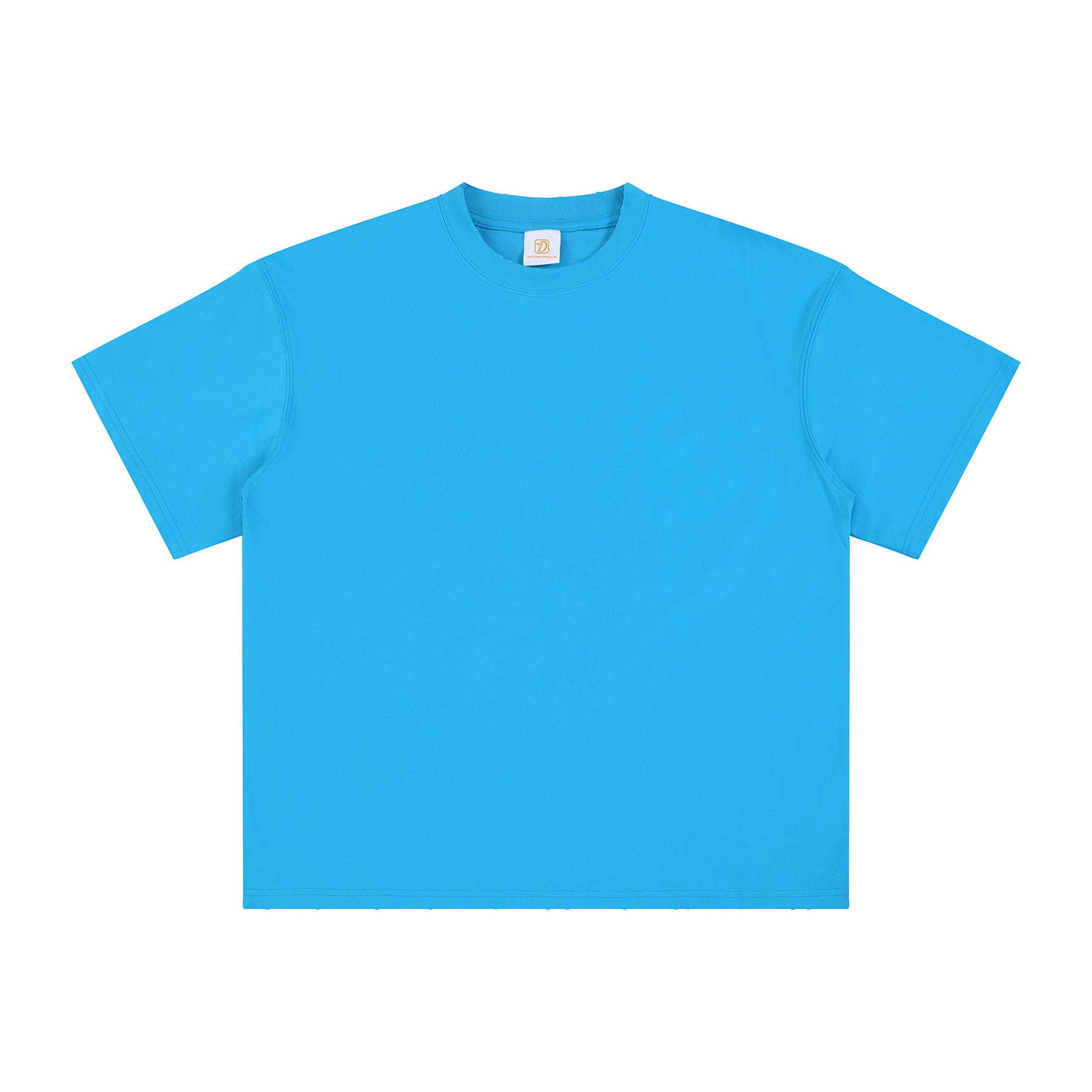 Men's T-shirts Ribbed Collar High Quality Custom logo Raw Edge Cool Touch O-neck Blank Streetwear Dtf Transfers for t Shirts