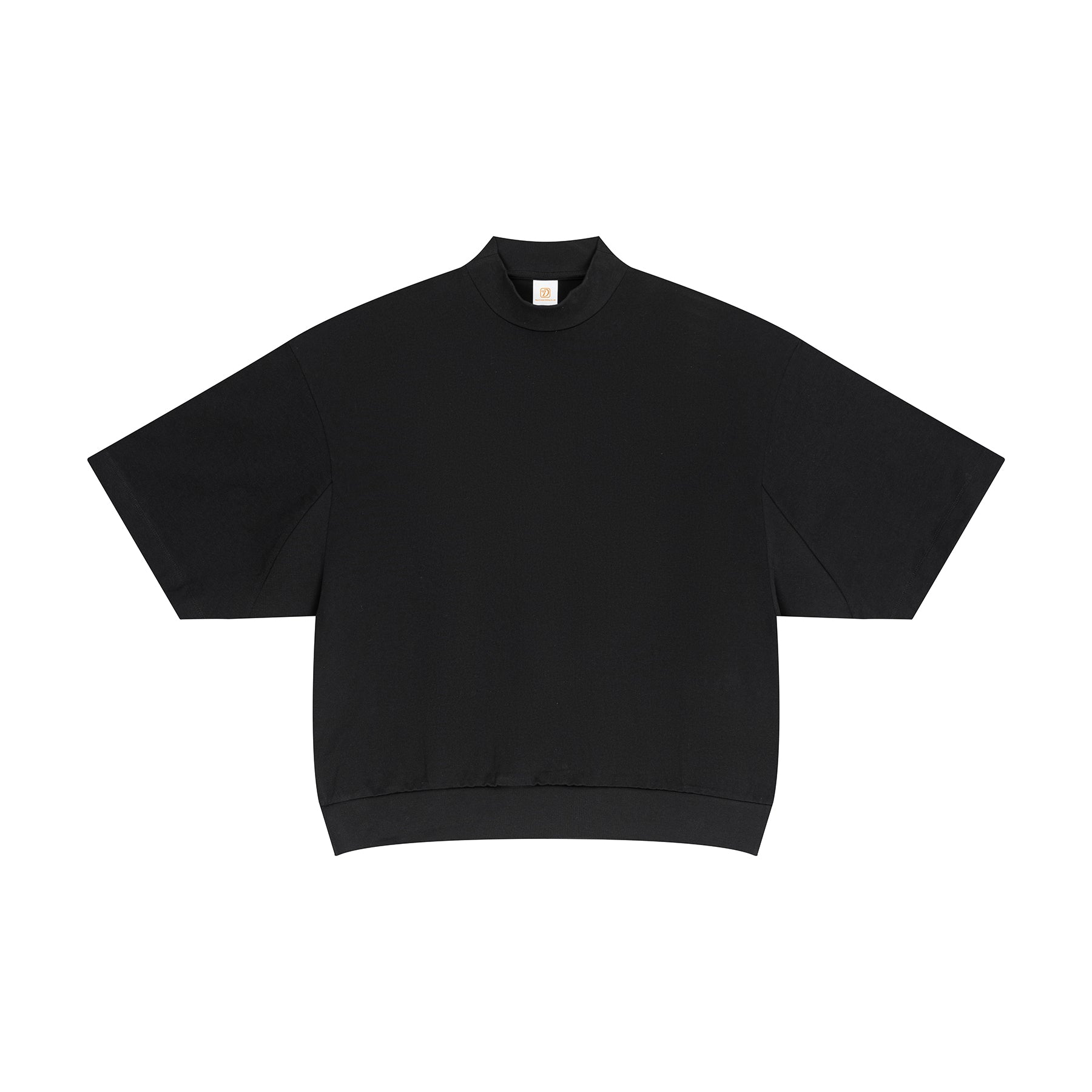 Streetwear Half High Collar T-shirt Fashion New Style Boxy Drop Shoulder High Quality Wholesale Men's Personalized T-shirt