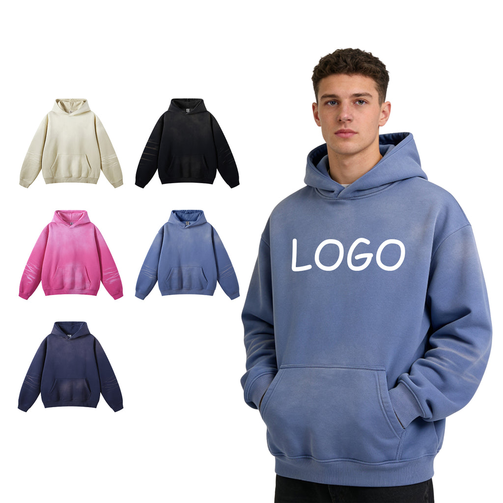 Manufacturer Hoodies Custom Fleece Vintage Washed High Quality Tie Dye Fashion Winter Wholesale Hoodies for Men