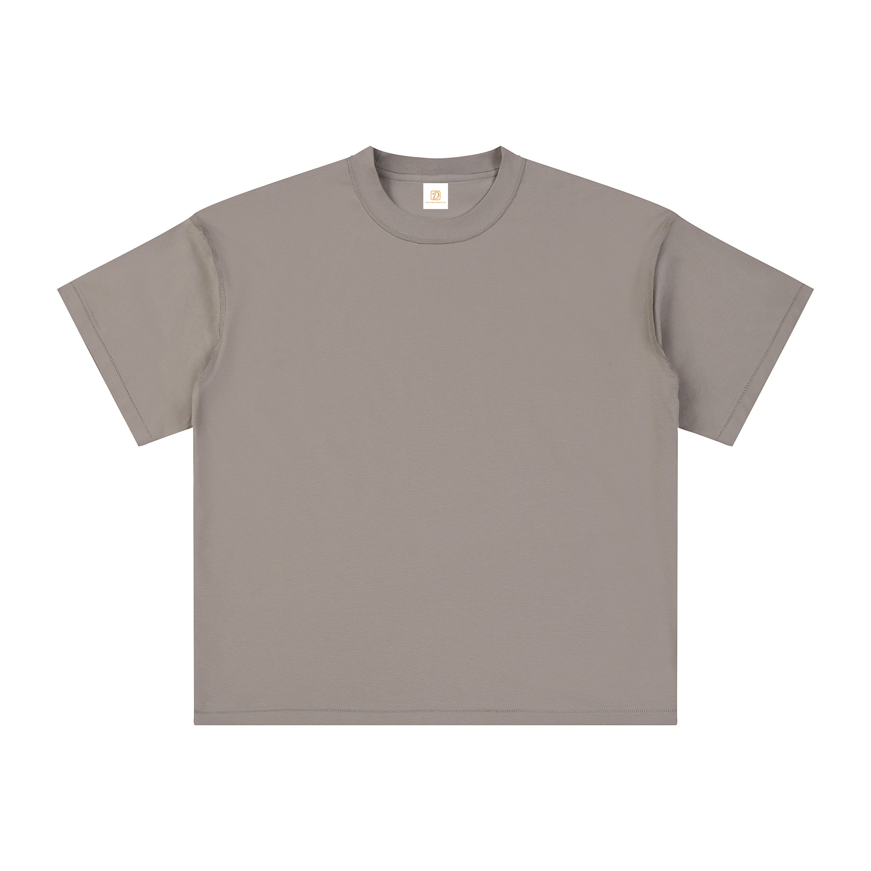 Loose Custom T-shirt Streetwear Embroidery logo Pure Color Round Neck Short Sleeve High Quality Distressed Puff Print t Shirt