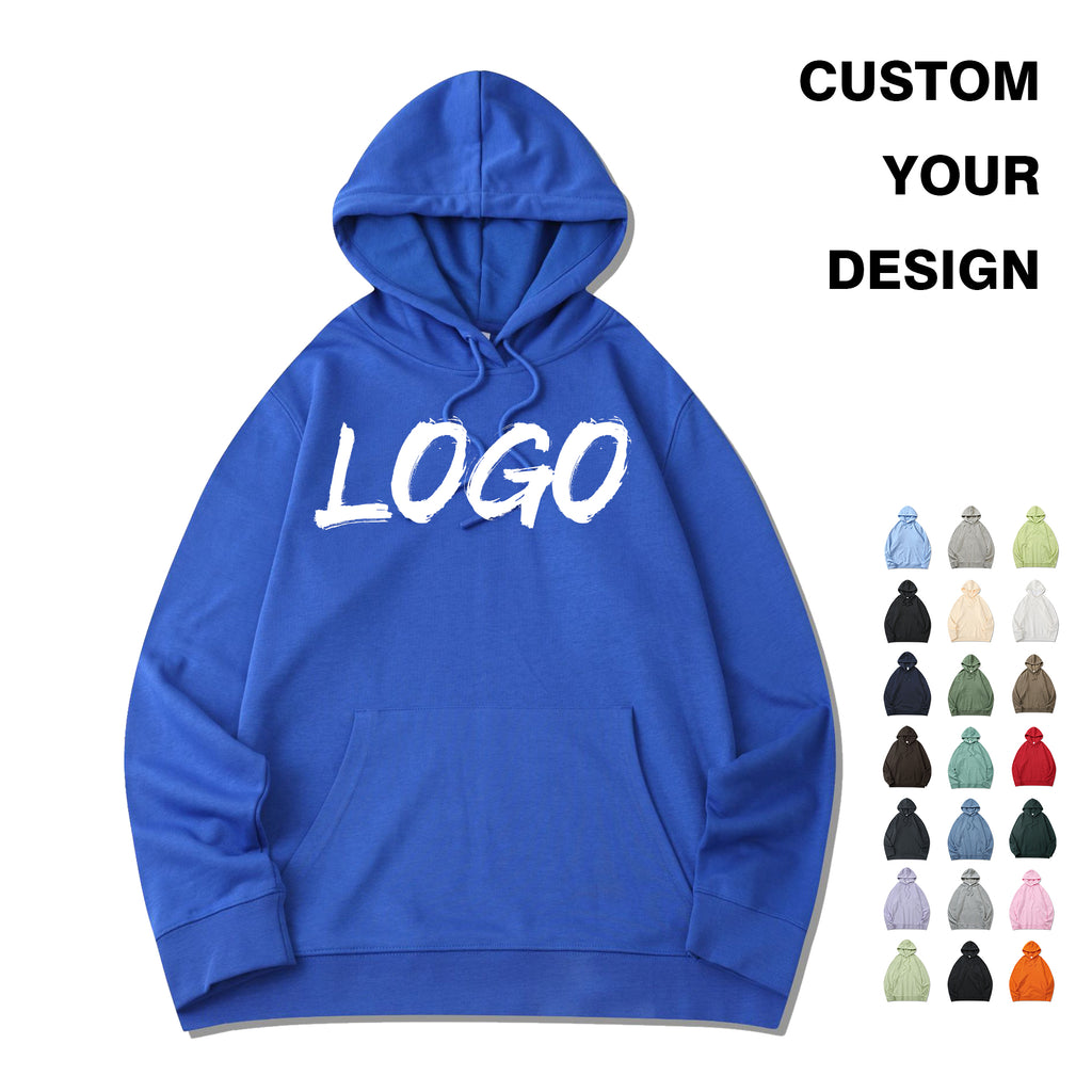 Wholesale Hoodies Multi Color High Quality Streetwear Custom Puff Print Blank Pullover Loose Terry Heavyweight Hoodies Men