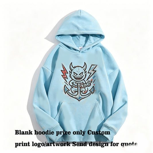 Customize Your Own Exclusive Design 420g Oversized Dropped Shoulder Brushed Heavy Duty Hoodie Plain Pullover Hoodie for Printing