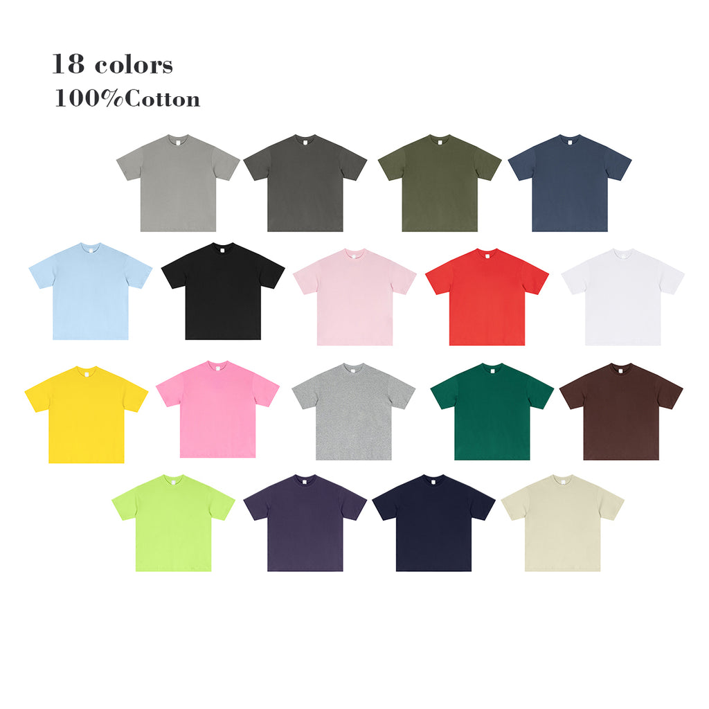 High Quality High Quality Heavy Cotton Custom Bulk Streetwear Blank Sublimation Loose FashionHeat Transfers for T-shirts