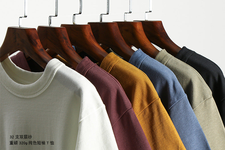 Custom T-shirts logo Heavyweight 100% Cotton Vintage Round Neck Basic High Quality Streetwear Short Sleeve Fashion T-shirt