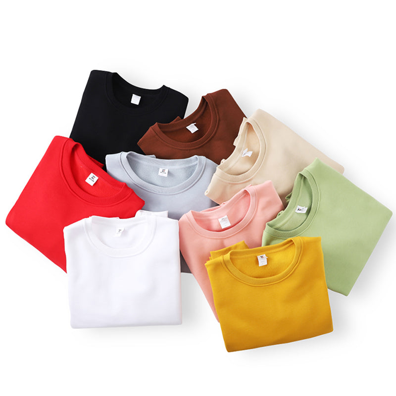 Round Neck Drop Shoulder Wholesale Streetwear Hoodies Fleece Loose Unisex High Quality Blank Pullover Fashion Puff Print Hoodie