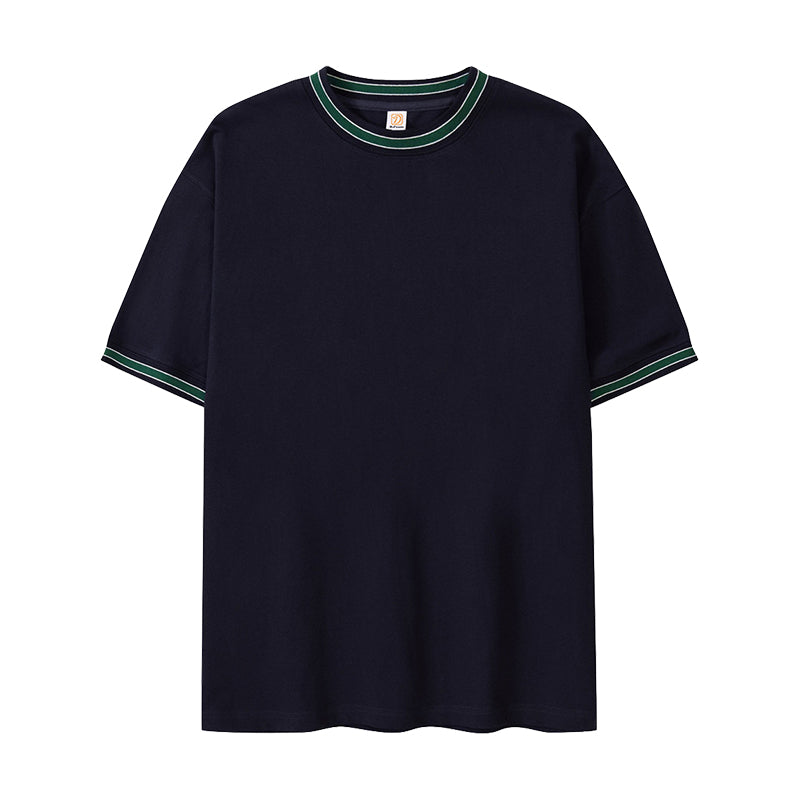 100% Cotton Drop Shoulder Loose High Quality Custom Distressed Embroidery Heavyweight Blank Round Neck T-shirts