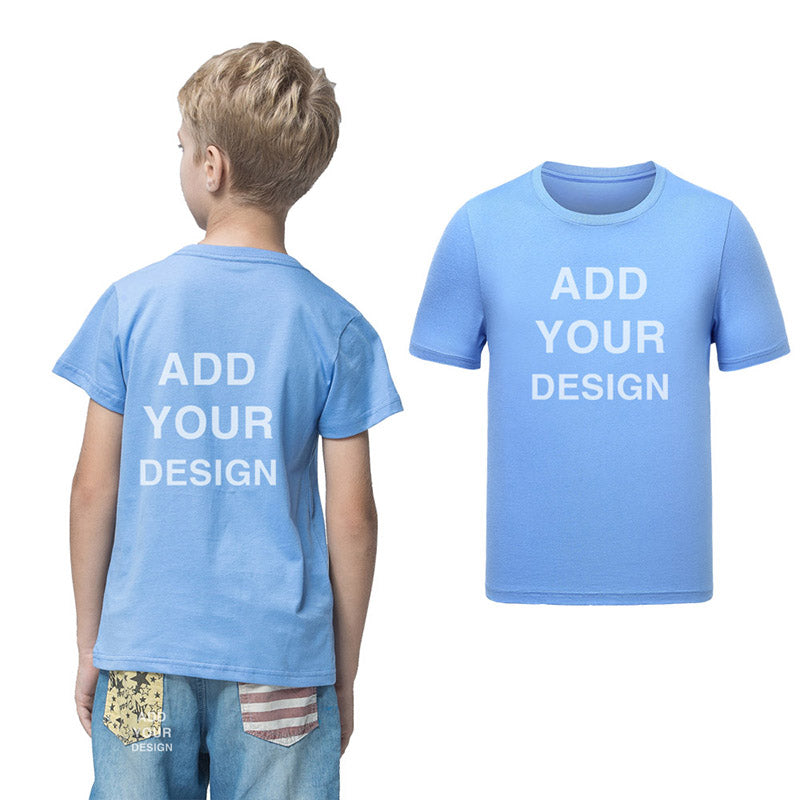 Heavy Cotton 170G Heavyweight Custom Blank Black Screen Printed High Quality Streetwear Children's T-shirt