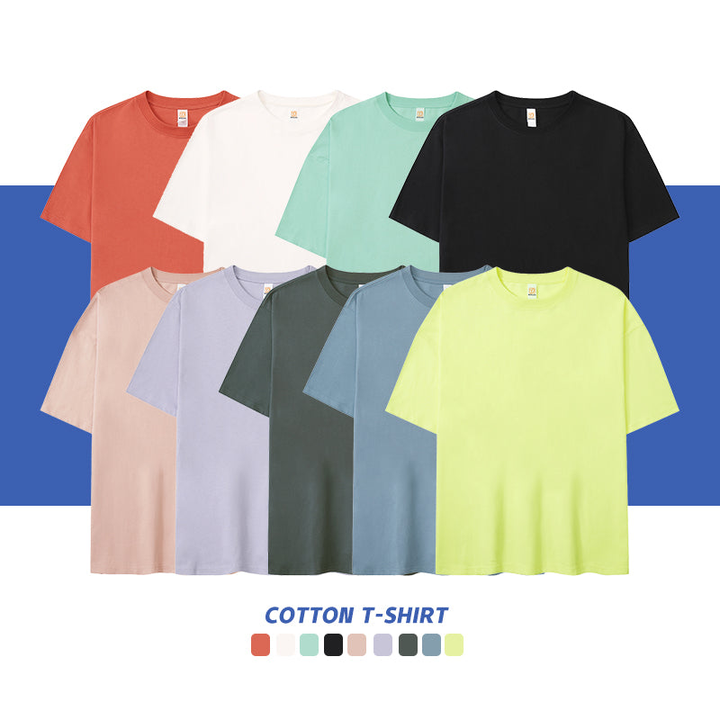 Tshirt Manufacturer Heavyweight Custom logo Loose Tshirt High Quality Round Neck Streetwear Puff Print Drop Shoulder T-shirts