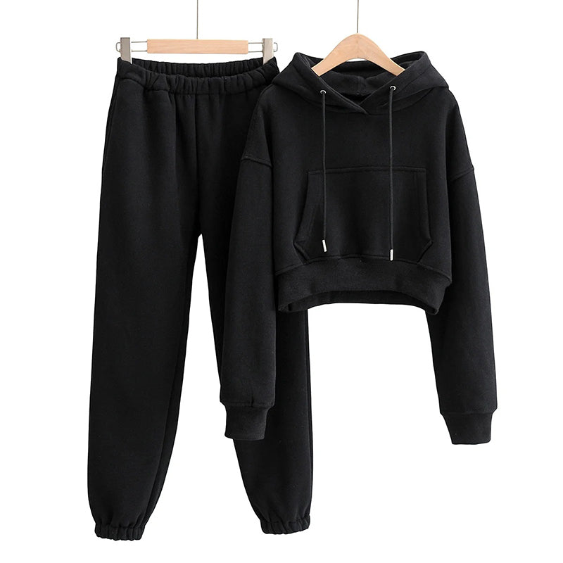 American Style Casual Hooded Pullover Hoodie and Sweatpants Set Suit Blank Hoodies High Quality Hoodie Fall and Winter Style