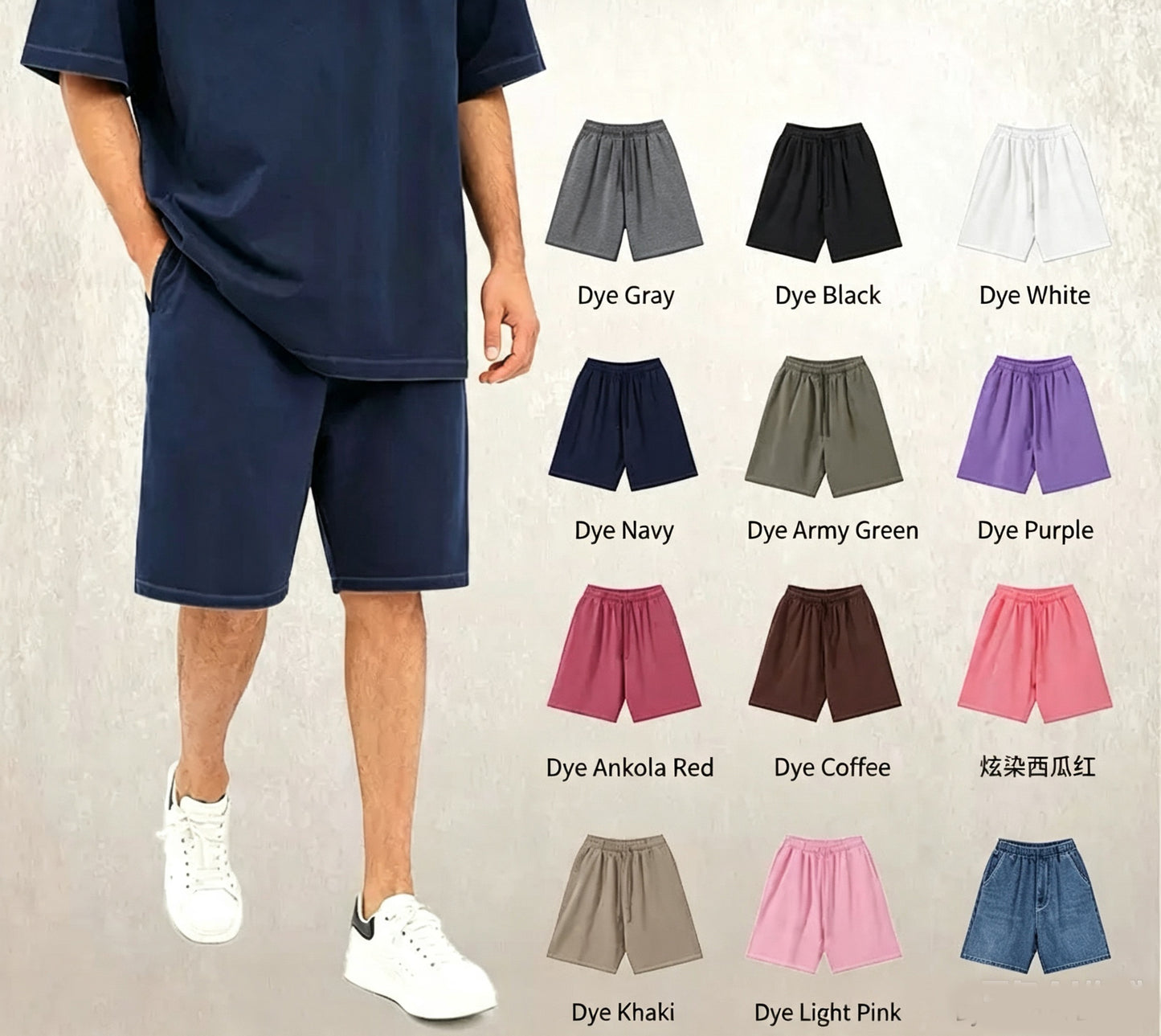 American Style Worn Out Short Pants with Water Washed Finish Made of 100% Cotton Have a Right Pocket Can Design Patterns Free