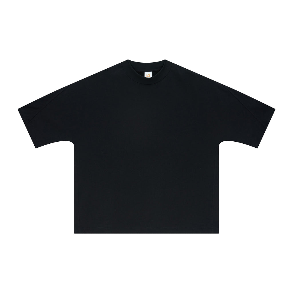 Streetwear Boxy Patchwork Tshirt 100% Cotton High Quality Customized Pure Color Fashion Casual Customized Men's T-shirts