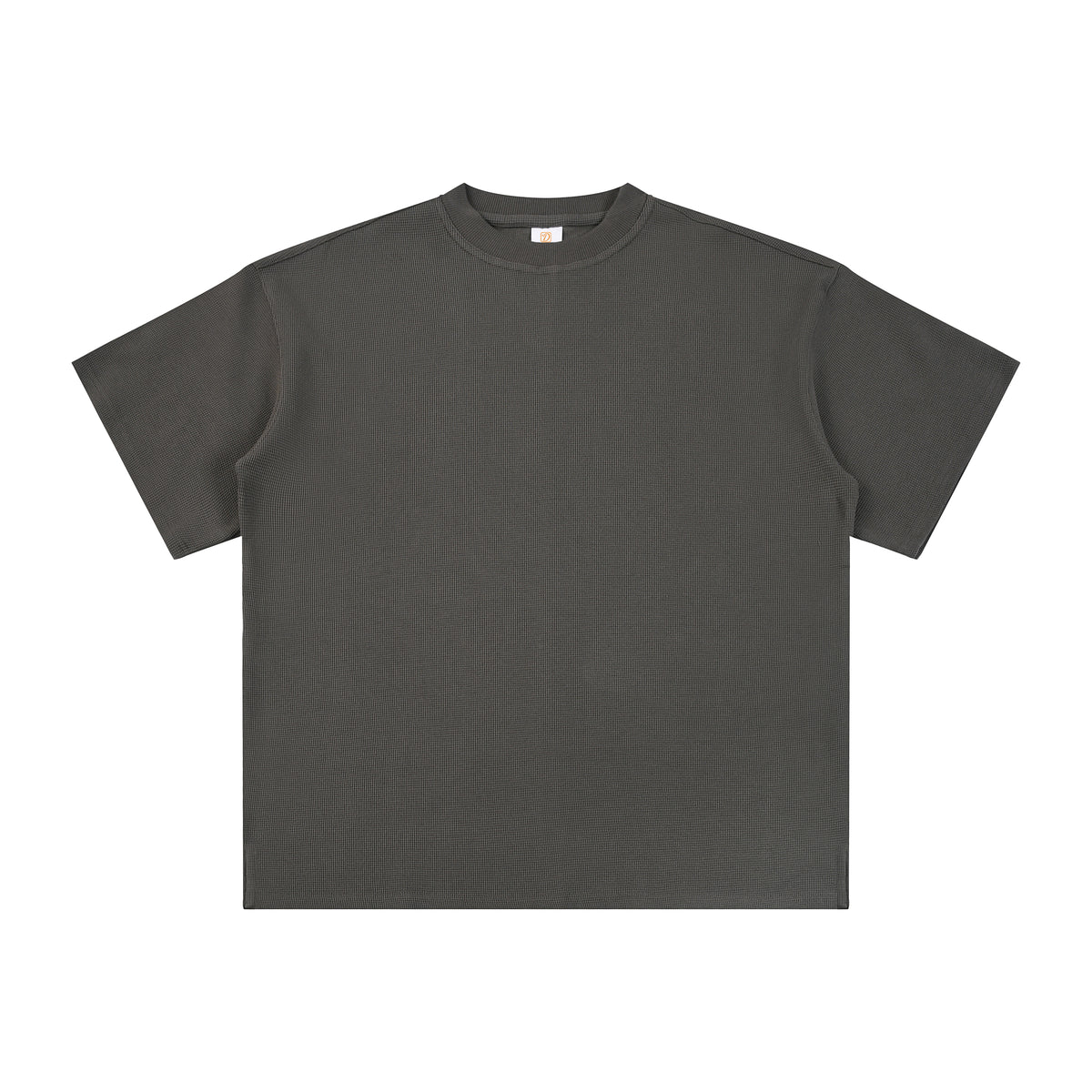 American Style Short Sleve Heavyweight Waffle Round Neck Slit Tshirt Men Tshirts High Quality T-shirt From a Trendy Brand