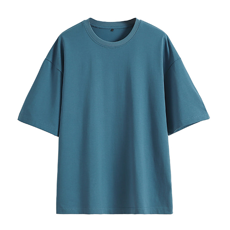 Men's T-shirts 100% Cotton Multi Color Loose Streetwear T-shirt High Quality Custom Drop Shoulder Round Neck Plain t Shirt