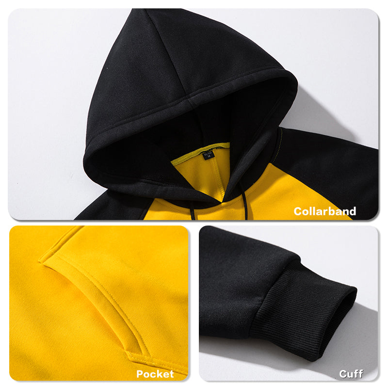 300G Heavyweight 100% Polyester Screen Printed Sublimation Oversized Color Matching High Quality Streetwear Drop Shoulder Hoodie