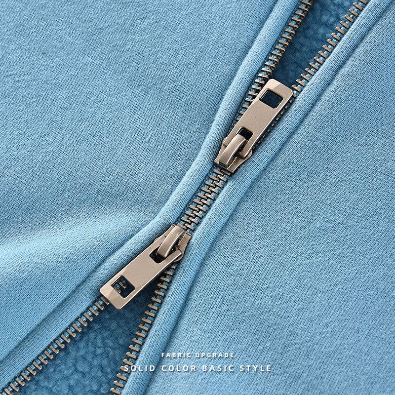 Heavyweight Polar Fleece Unisex High Quality Wireless Double Zipper Oversized Sublimation Streetwear Hoodie