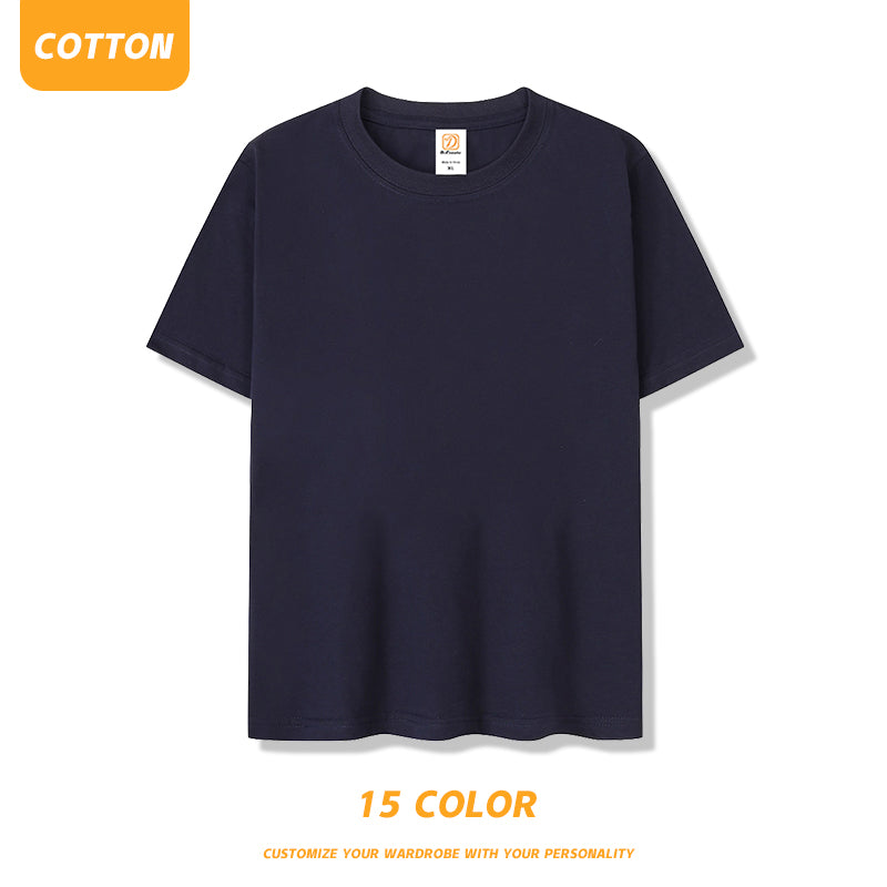 Wholesale Regular Fit Custom T-shirts logo Streetwear Pure Color Heavyweight 100%Cotton Drop Shoulder Personalized Children's T-shirt