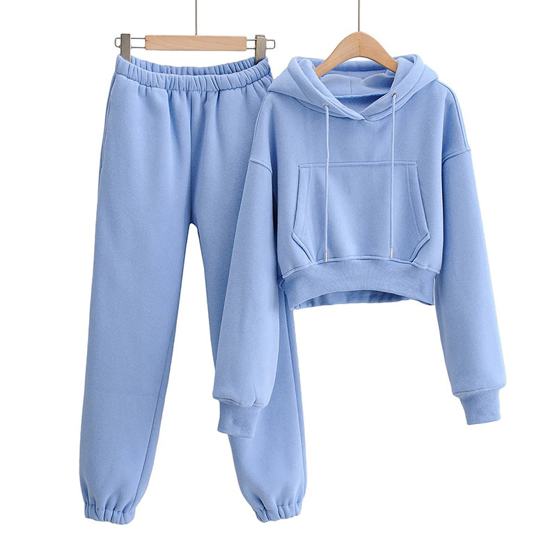 American Style Casual Hooded Pullover Hoodie and Sweatpants Set Suit Blank Hoodies High Quality Hoodie Fall and Winter Style