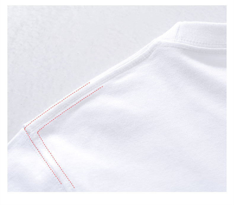 Heavyweight Custom Blank Round Neck 100% Cotton High Quality Short Sleeve Streetwear Fashion Screen Print Design Blank T-shirt