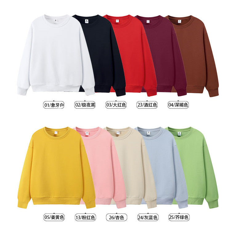 Round Neck Drop Shoulder Wholesale Streetwear Hoodies Fleece Loose Unisex High Quality Blank Pullover Fashion Puff Print Hoodie